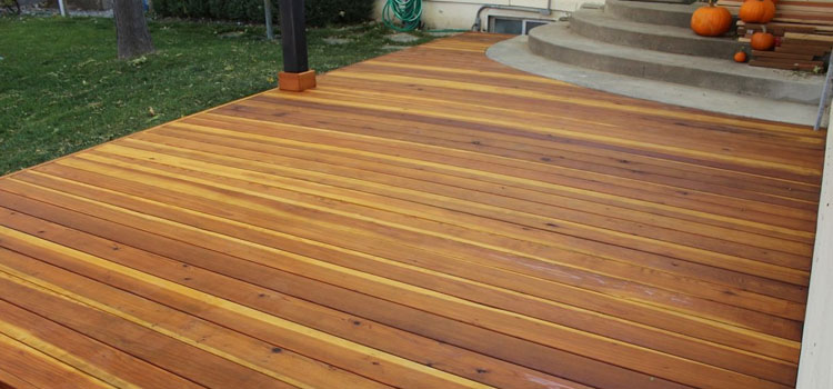 Smooth Redwood Decking in Santa Clarita, CA